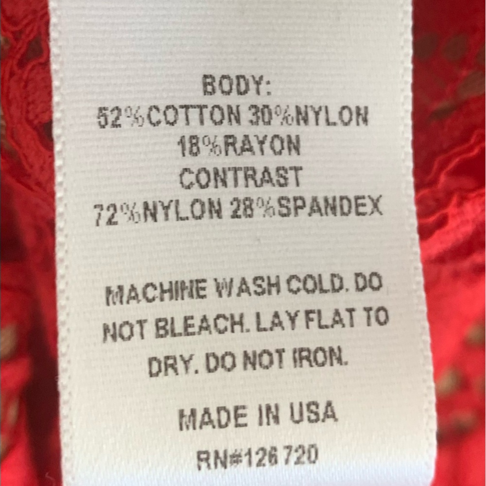 David Lerner Red Long Sleeve Drop Waist  Mini Dress - Picture 8 of 9